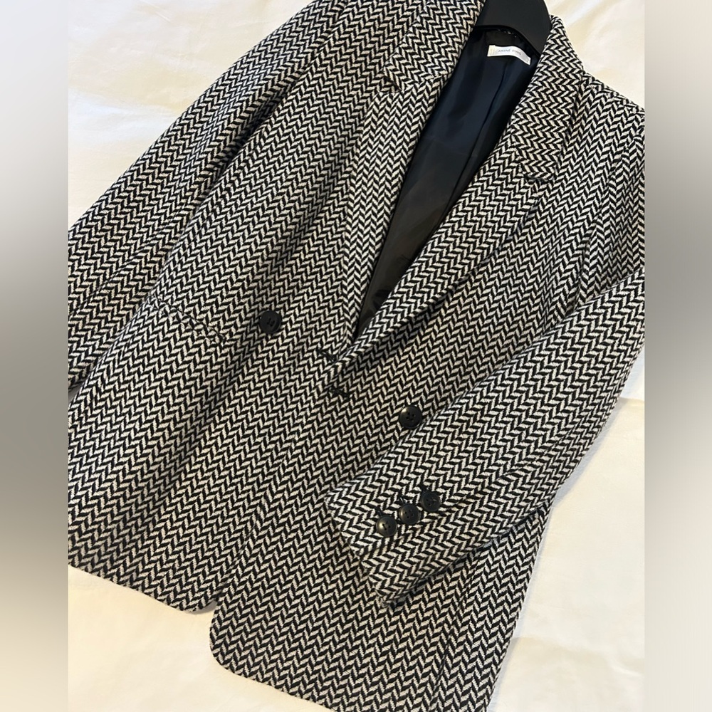 Anine Bing houndstooth wool blazer